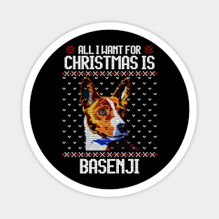 All I Want for Christmas is Basenji - Christmas Gift for Dog Lover Magnet